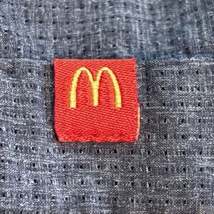McDonalds Uniform Shirts-2 Gray Mesh Hidden Clevage Button Apparel Collection M